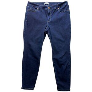 Lane Bryant Women's Stretch Skinny Jeans Waist 38 Denim Blue Dark Wash Casual